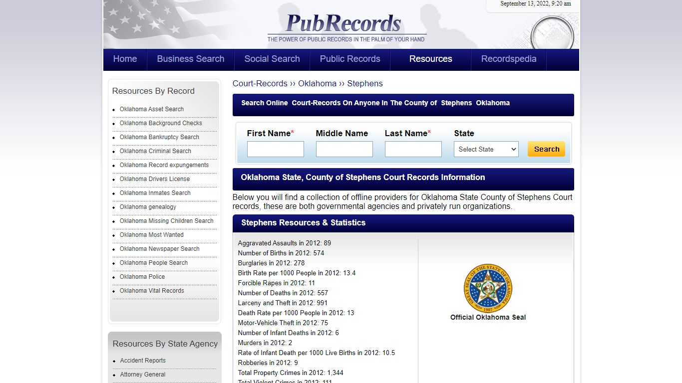 Stephens County, Oklahoma Court Records